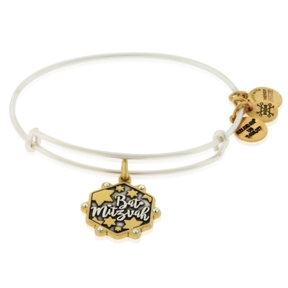 Alex and Ani Silver and Gold Bat Mitzvah Birthday Bracelet